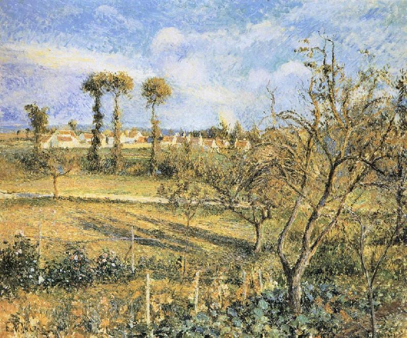 Camille Pissarro Sunset oil painting image